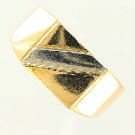 Klackring, stl 20¾, bredd 4-9,5mm, vit/gulguld, 18K Vikt: 7,5 g