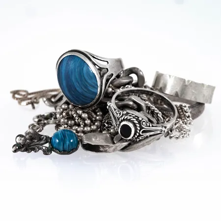 Diverse defekt silver 49g bto. 