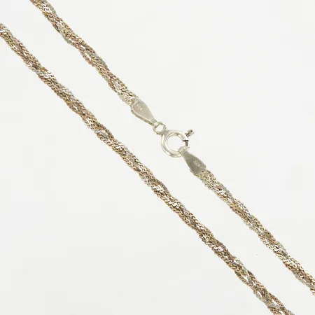 Collier flätat, 46,5cm, bredd: 2,7mm, silver 925/1000 Vikt: 5,4 g