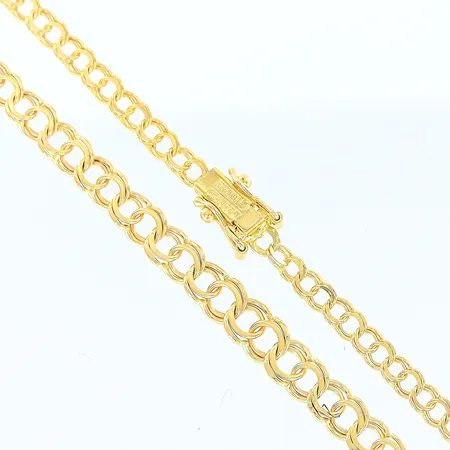 Collier doserad Bismarck, 42cm, bredd 3-5mm, CGAB, 18K Vikt: 9,4 g
