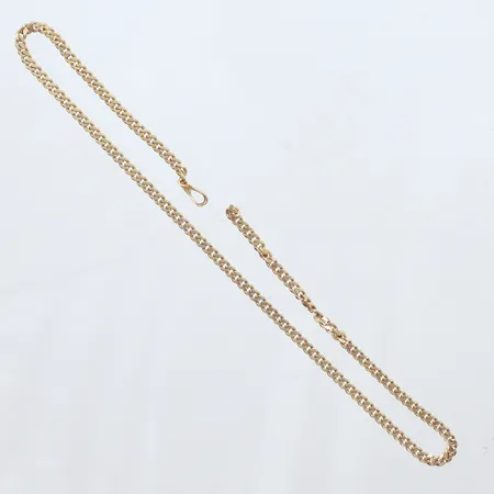 Armband Pansar, längd 22,5cm, defekt trasig, 14K Vikt: 2,7 g