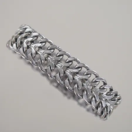 Armband X-länk halv stel, längd 19 cm, bredd 1,5 cm, 830/1000 Vikt: 47,4 g