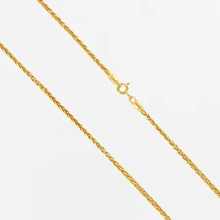 Kedja 52cm, bredd: 2mm, 21K,  Vikt: 13,4 g