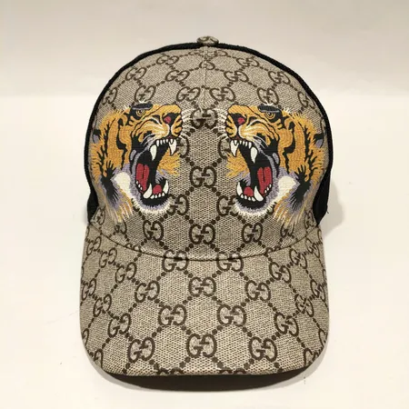 Keps Gucci, Tigers print GG Supreme baseball hat, storlek L, bruksskick, lös tråd, dustbag, kkvittokopia från Guci Online år 2021, skadad kartong. Skickas med postpaket.