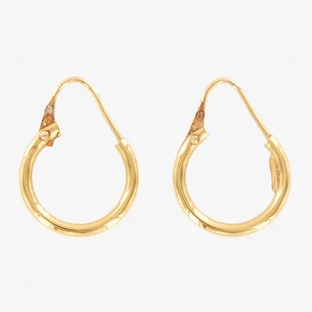 Ett par örhängen 17mm, bredd: 1,6mm, 18K, Vikt: 1 g