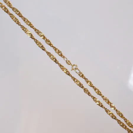 Kedja Singapore 50,5cm bredd 4mm 21K Vikt: 18,4 g