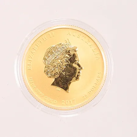 Mynt, Elisabeth II, 25 Dollar, Australia, Year of the Rooster, 2017, 24K 7,8g.