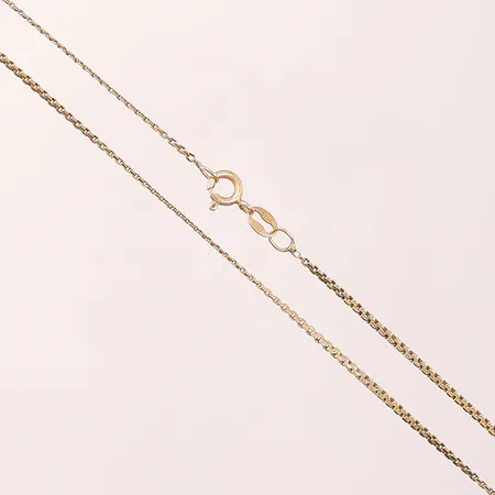 Kedja, 49cm, bredd:2mm, 14K 4,0g.