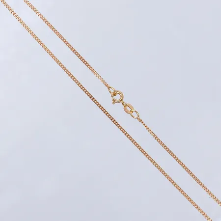 Kedja Pansar, ca 38cm, bredd 1,4mm. 18K  Vikt: 3 g