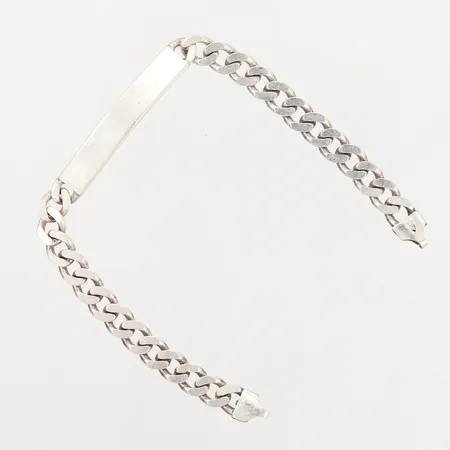 Armband Pansar med bricka, 18cm, bredd: 6mm, GHA, silver 925/1000 Vikt: 15,8 g