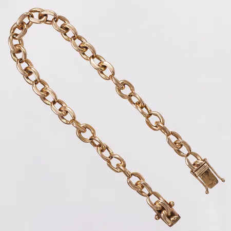Armband, Ankar, längd 21cm, bredd 7,2mm, Jansson Guldsmed Lennart, år 1965, 18K Vikt: 30,7 g