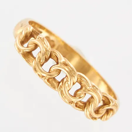 Ring Bismarck, stl 18¼, bredd 5mm, 18K Vikt: 3,3 g