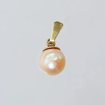 Hänge med odlad pärla, Ø7mm, 14K.  Vikt: 0,8 g