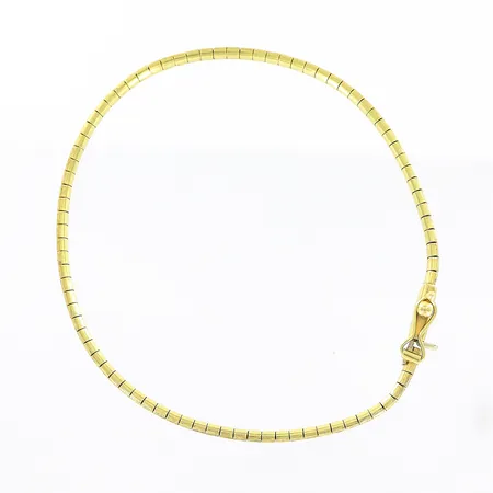 Armband, halvstelt, 18,5cm, bredd 2,5mm, 18K Vikt: 9,6 g