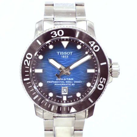 Herrur Tissot Seastar, professional 600m / 2000FT, Powematic 80, Ø46mm,  x517KSSWR / T120.607.11.041.00, små repor, box, yttre skydd på boxen skadad 