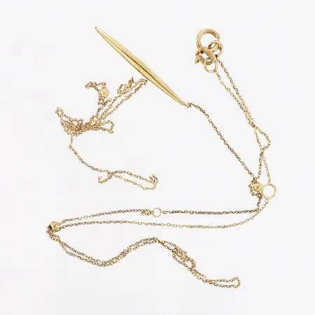 Collier, 33,5cm, bredd: 0,5-2mm, defekt, 8K Vikt: 1,1 g
