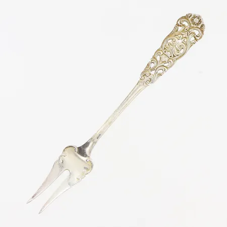 Serveringsgaffel 143mm, norsk modell Valdres, silver 830/1000. Vikt: 18,3 g