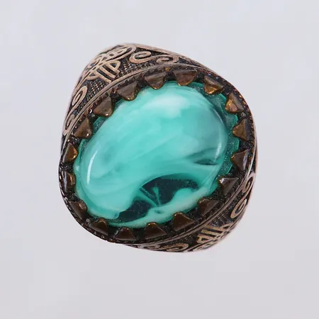 Ring med sten, stl 21½, ca bredd 4,5-21mm. 925/1000 silver  Vikt: 10,6 g