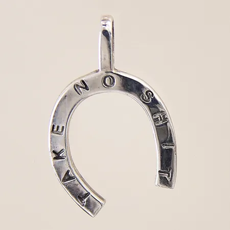 Hänge, Take No Shit, Efva Attling, 28x17,5mm, etui med slitage, silver 925/1000 Vikt: 3,1 g