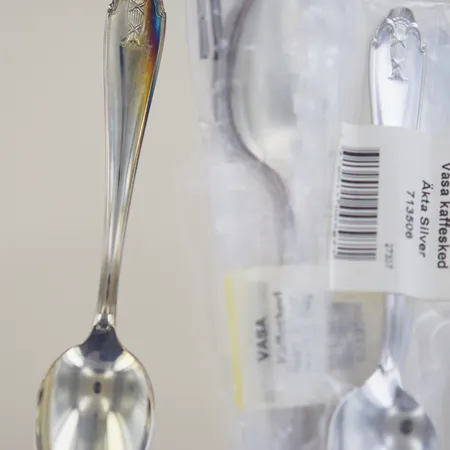 7 silverskedar Vasa. längd 12 cm, GAB 830/1000 Vikt: 101 g