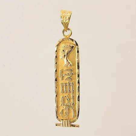 Hänge med motiv, 47x10mm, buckligt, ostämplat, 18K Vikt: 3,9 g