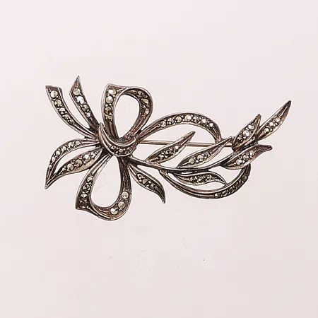 Brosch med markasiter,stl 55mm.830/1000 Silver 8,3g 