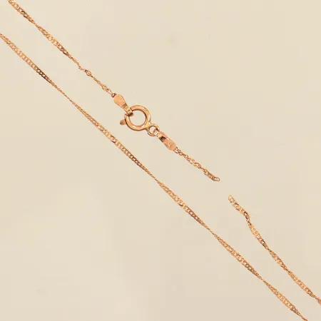 Kedja, Singapore, defekt, av, 14K Vikt: 1,8 g