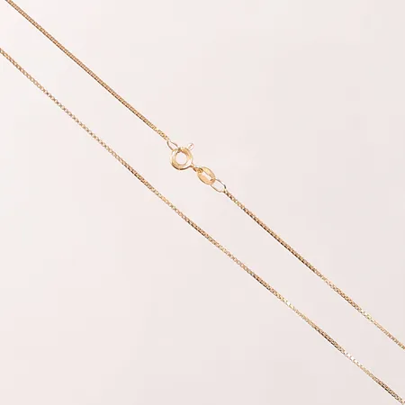 Kedja, 42cm, bredd:1mm, 18K 2,5g.