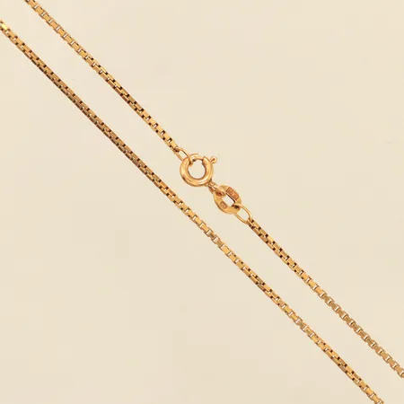 Kedja, Venezia, längd 43cm, bredd ca 1,2mm, 18K Vikt: 4,5 g