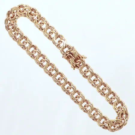 Armband Bismarck, längd 20cm, bredd 6,80mm, Bg:S Guld Bernt Gottschalk 	 Skärholmen, 18k Vikt: 18,6 g