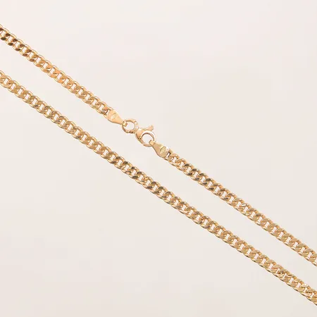 Kedja, 48cm, defekta länkar, ihålig, 18K 9,6g.