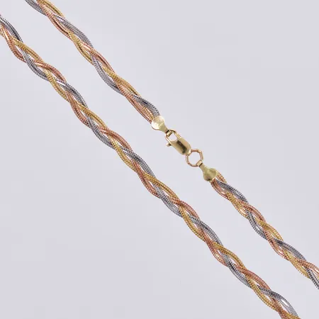 Kedja, längd: ca 42cm, bredd: ca 4mm, GHA, 18K Vikt: 6,1 g