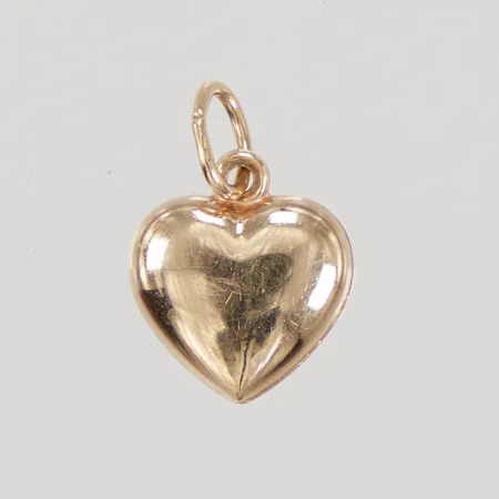 Berlock hjärta, ca 9 x 13mm, ihålig, mindre bucklor, CCC 18K  Vikt: 0,3 g