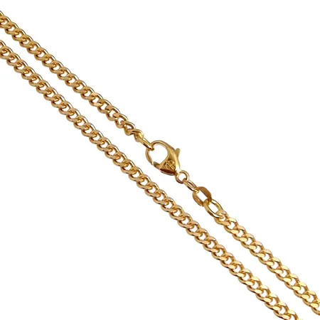 Halskedja Pansar, 18K guld, Balestra Italien, Guldfynd (GFAB), längd 49,5 cm, bredd 3 mm, mycket fint skick Vikt: 18,4 g
