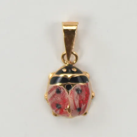 Hänge nyckelpiga, 14x5mm, 18K Vikt: 0,3 g
