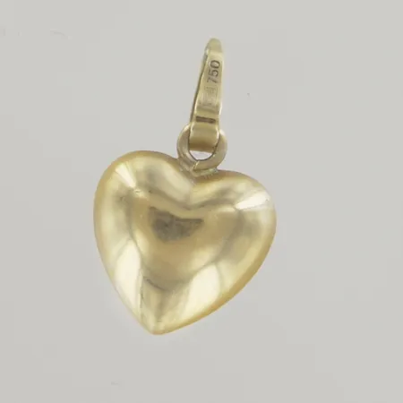 Hänge hjärta, längd 1,5 cm, bredd 1 cm, 18K Vikt: 0,6 g