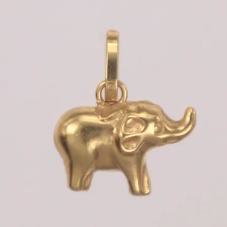 Hänge elefant, längd 13mm, bredd 11mm, 18K  Vikt: 0,4 g