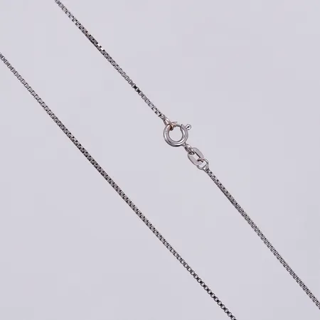Kedja Venezia, längd: ca 45cm, bredd: ca 1mm, vitguld, 14K  Vikt: 2,9 g