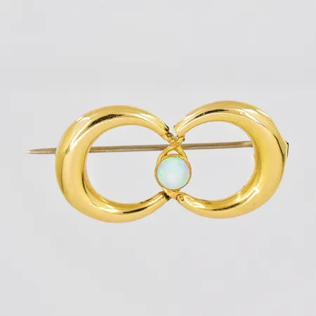 Brosch, 21x38mm, nål ej guld, 18K Vikt: 3,3 g