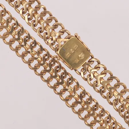 Collier, längd 43cm, bredd 10mm, 18K  Vikt: 54,1 g