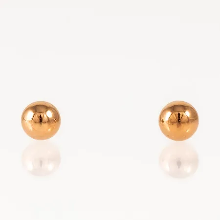 Örhängen i 18K guld. Slät kula Ø 4 mm. Vikt: 0,5g. 