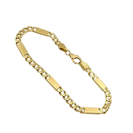 Armband, 14K guld, längd 20,0 cm, bredd 4,5 mm Vikt: 14,8 g