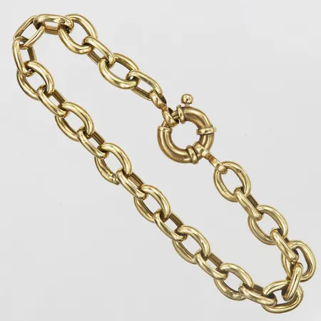 Armband, Ankarlänk, längd: 19,5 cm, bredd: 8 mm, 18K guld. Vikt: 13,4 g
