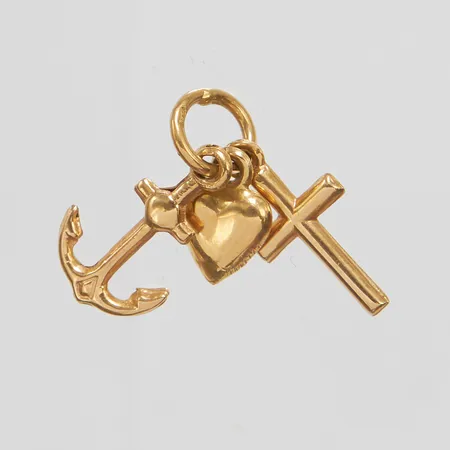 Hänge, Tro, Hopp & Kärlek, 18,4x8,2mm, 18K Vikt: 0,8 g