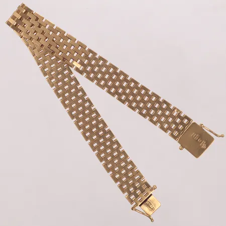 Armband korridorlänk, längd 19,5cm, bredd 11mm, 18K Vikt: 31,2 g