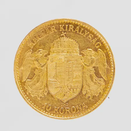 Mynt, 10 Korona, Franz Joseph I, 1911, Österrike-Ungern, Ø19mm, 900/1000, 21,6K Vikt: 3,4 g