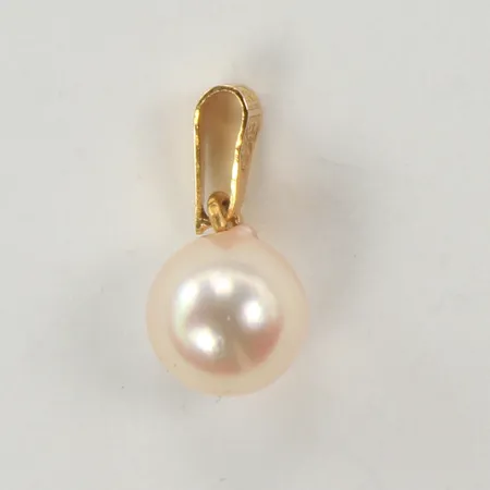 Hänge med pärla, 10x4mm, 18K, bruttovikt 0,4g Vikt: 0,4 g