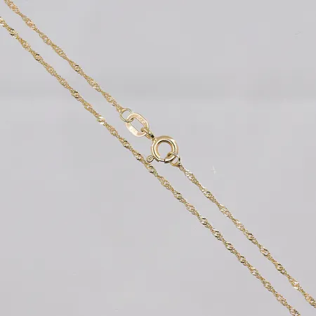Kedja Singapore, 42cm, bredd 1,2mm, GHA, 9K Vikt: 1 g
