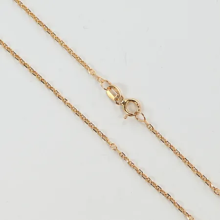 Halskedja, längd 46cm, bredd 1mm, 14K Vikt: 1,8 g
