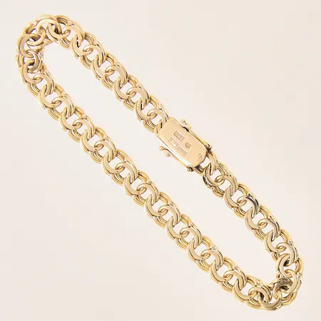 Armband Bismarck, längd 19cm, bredd 7mm, 18K Vikt: 14,6 g